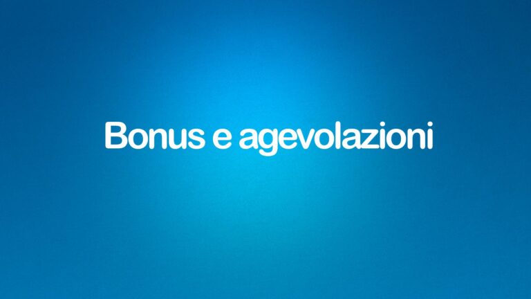 Bonus e agevolazioni grafica